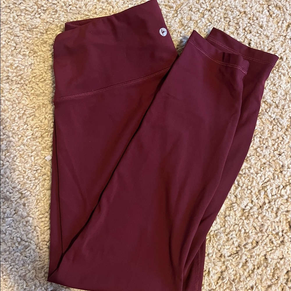 burgundy leggings